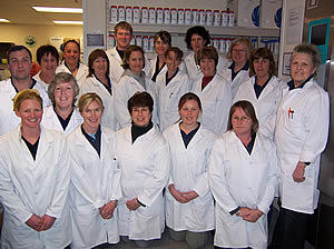 The laboratory team at Fonterra Clandeboye, Timaru, New Zealand, 2nd prize winners in the 2007/2008 Oxoid Food Safety Team of the Year Awards.  